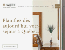 Tablet Screenshot of hotelchateaulaurier.com